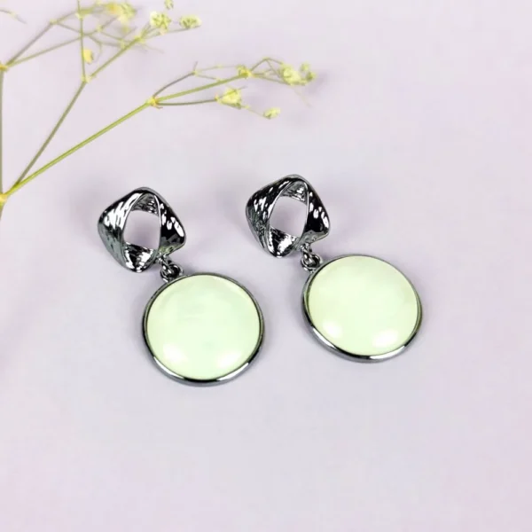 Luxe lunar moonstone studs earrings