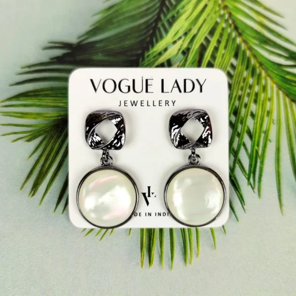 Luxe lunar moonstone studs earrings