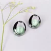 Eclipse orb moonstone studs earrings