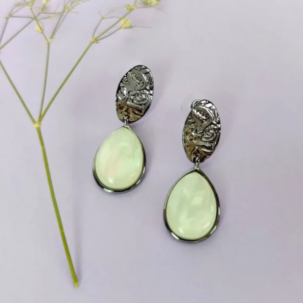 Frosty glow moonstone earrings