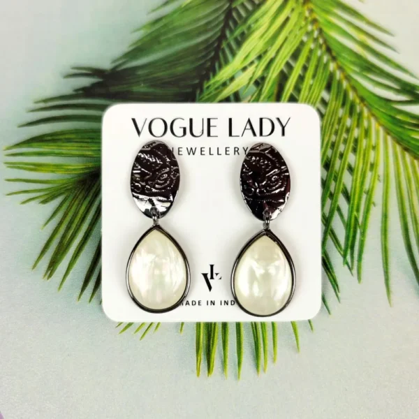Frosty glow moonstone earrings