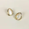 Urban trend moonstone studs earrings