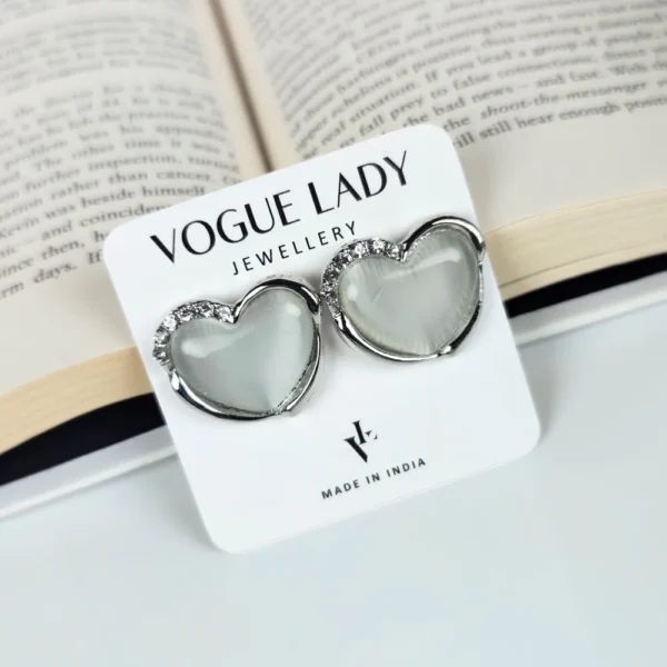 Urban edge moonstone studs earrings