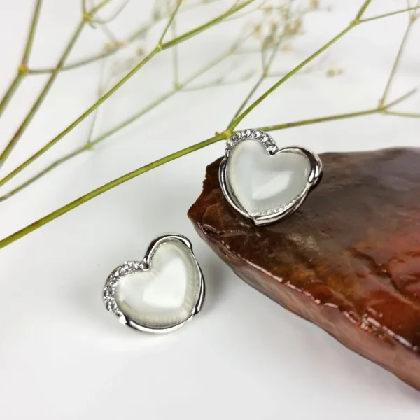 Urban edge moonstone studs earrings