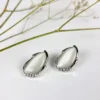 Modern chic moonstone studs earrings