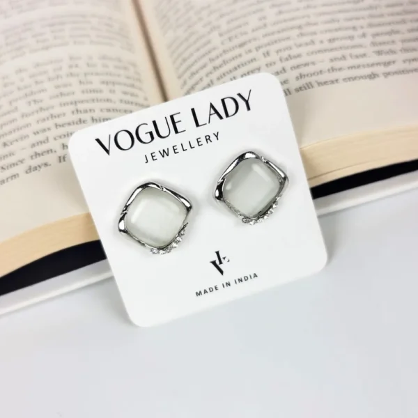 Urban vibes moonstone studs earrings