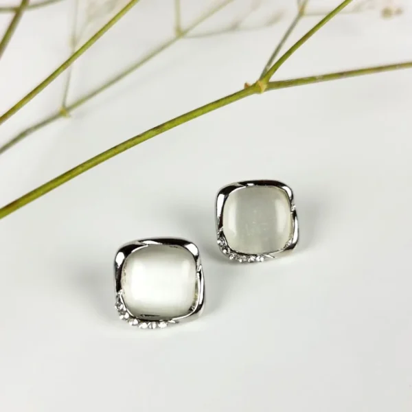 Urban vibes moonstone studs earrings