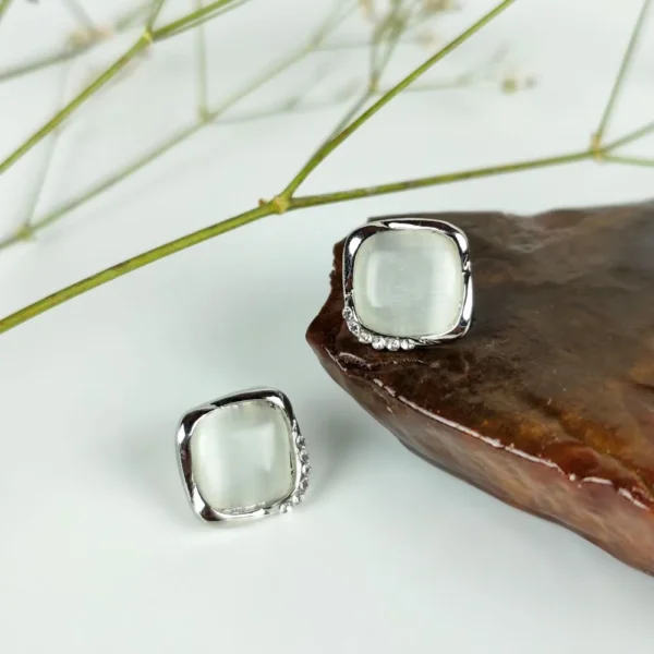 Urban vibes moonstone studs earrings