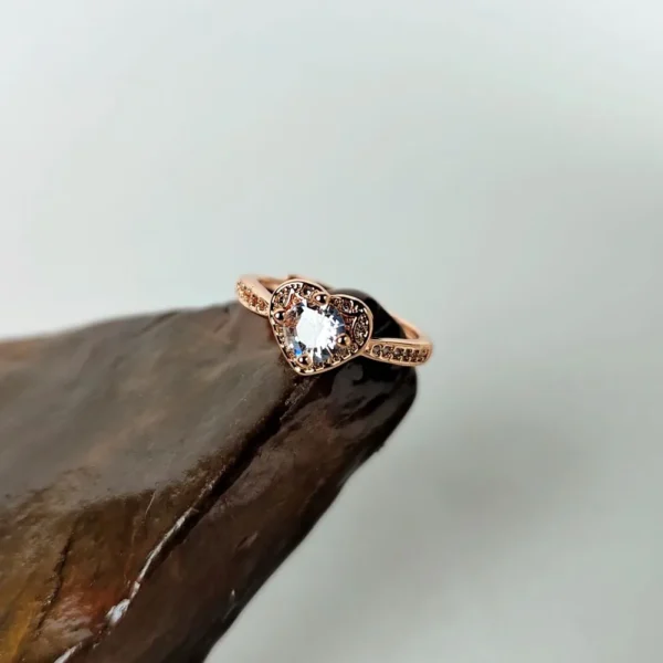 Infinity heart adjustable finger ring