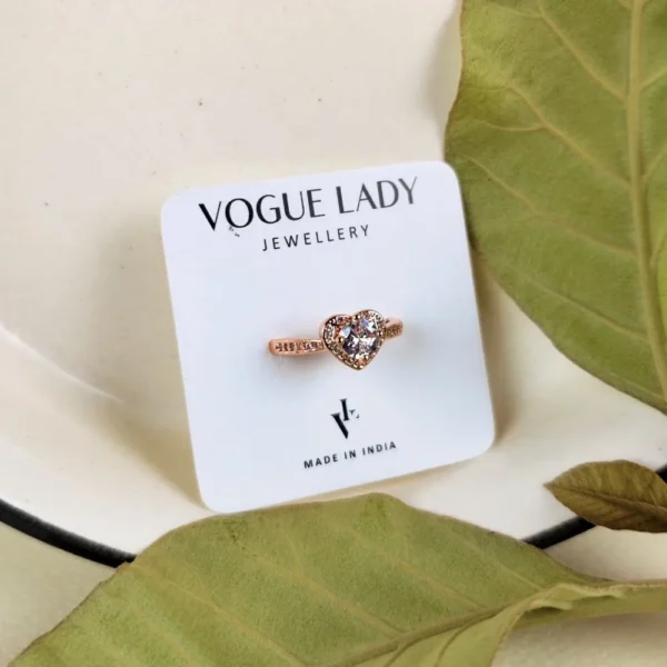 Infinity heart adjustable finger ring