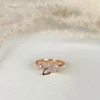 Rosy horizon adjustable finger ring