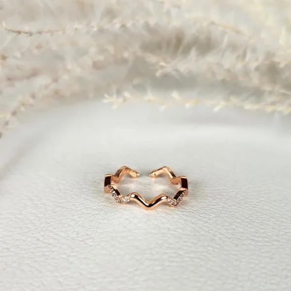 Rosy nova adjustable finger ring