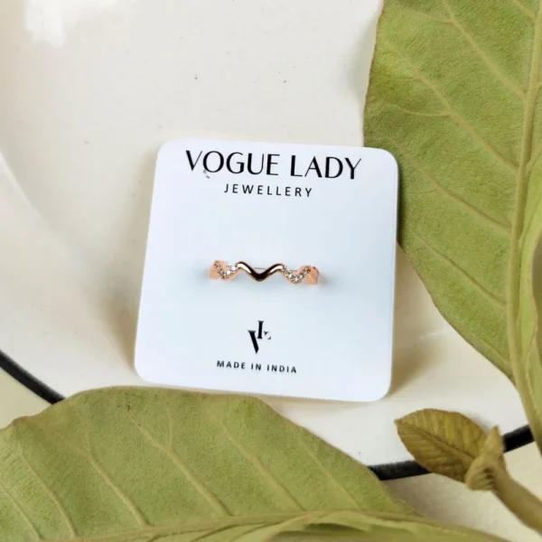 Rosy nova adjustable finger ring