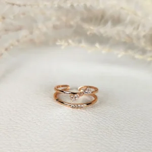 Sweet bow adjustable finger ring