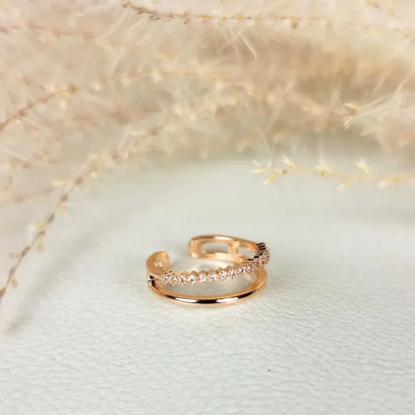 Rose nebula adjustable finger ring