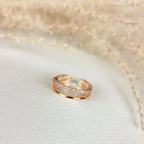 Rose nebula adjustable finger ring