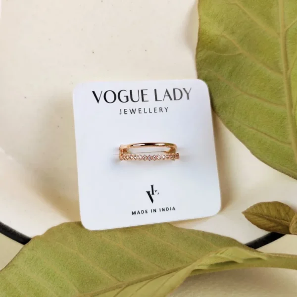 Rose nebula adjustable finger ring