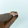 Heart of rose adjustable finger ring