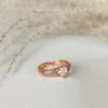 Heart of rose adjustable finger ring