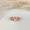 Heart of rose adjustable finger ring