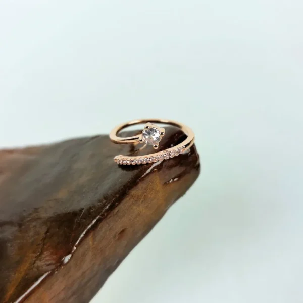 Rosy cosmos adjustable finger ring
