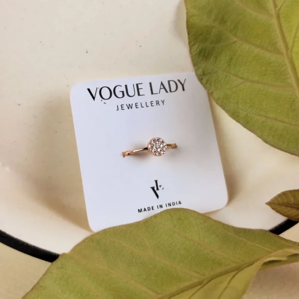 Rosy orbit adjustable finger ring