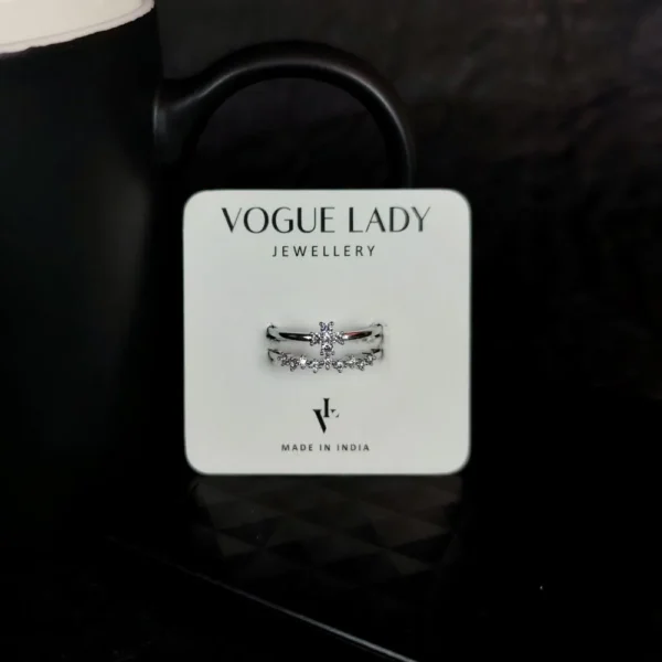Classic band adjustable finger ring