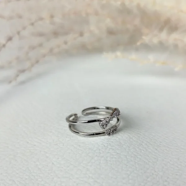 Serenity knot adjustable finger ring