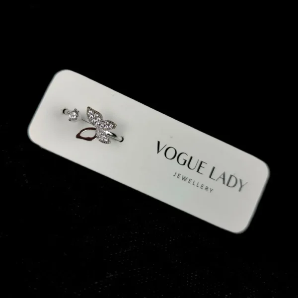 Silver soar adjustable finger ring