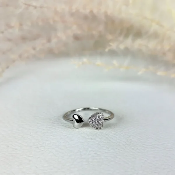 Frozen heart adjustable finger ring