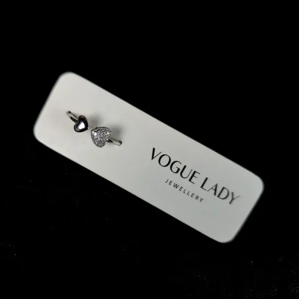 Frozen heart adjustable finger ring