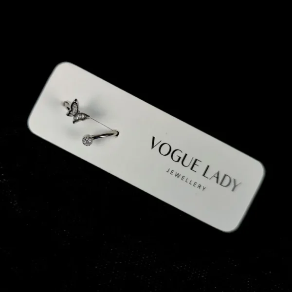 Silver glider adjustable finger ring