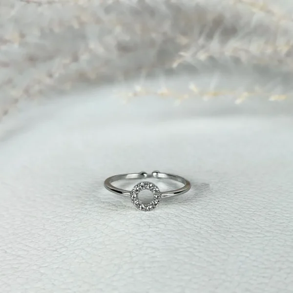Divine circle adjustable finger ring