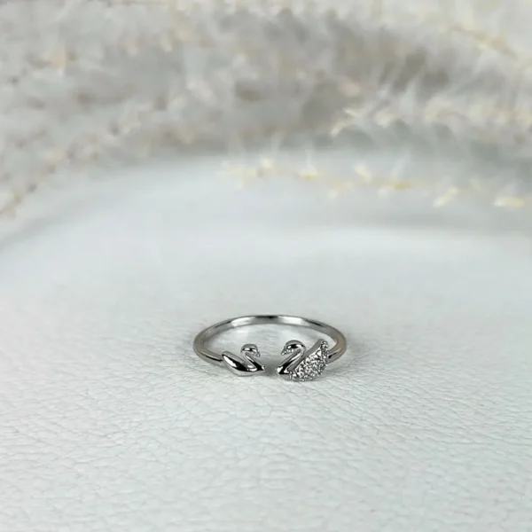 Love birds adjustable finger ring