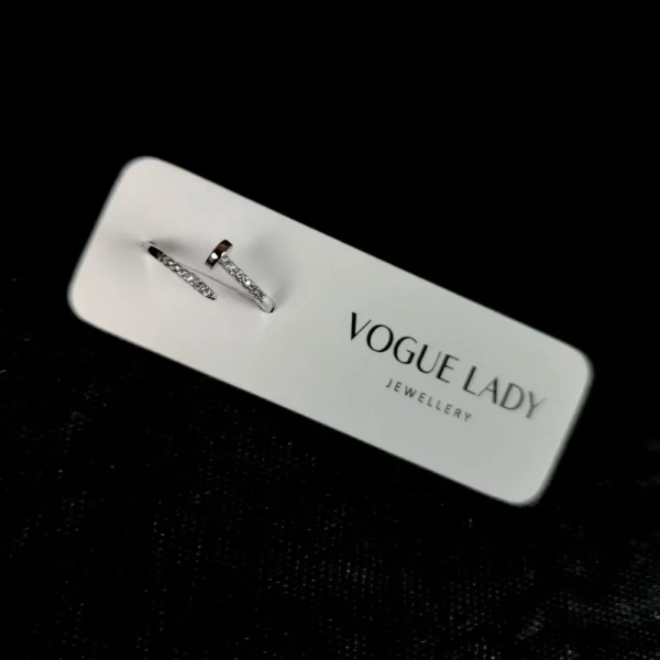Sterling nail adjustable finger ring