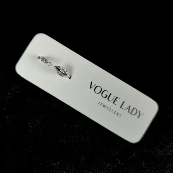 Frosty leaf adjustable finger ring