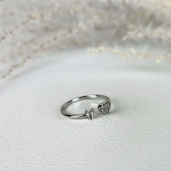 Snow diamond adjustable finger ring