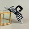 Pepita bow knot hair claw clip