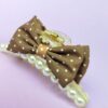 Chocolate bow knot hair claw clip