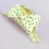 Cream bow knot hair claw clip