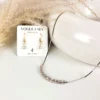 Alabaster crystal beaded necklace