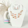 Golden sunset layered necklace