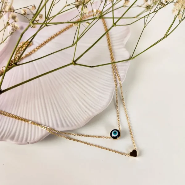 Blessed Eye layered neck chain