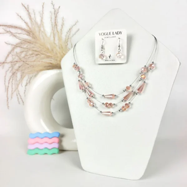 Opal glow layered necklace