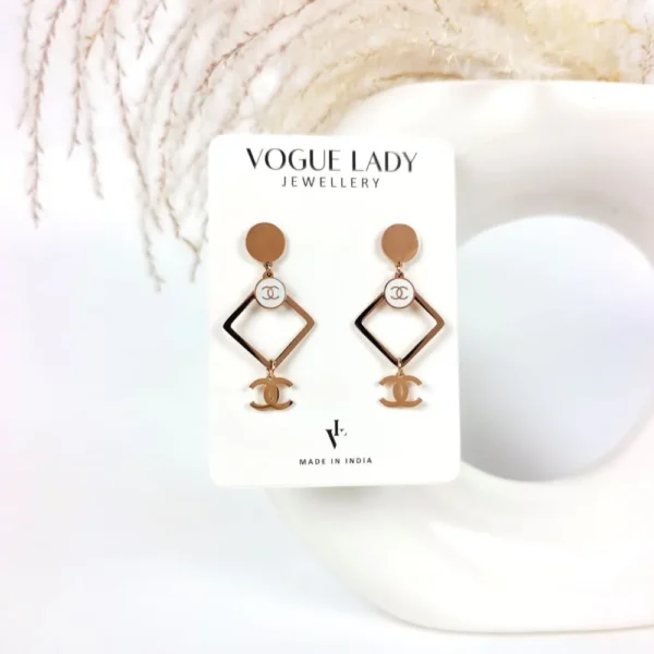 Pink eclipse designer earrings