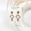 Pink eclipse designer earrings