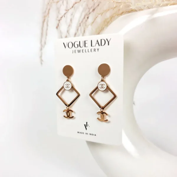 Pink eclipse designer earrings