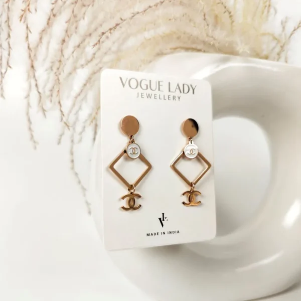 Pink eclipse designer earrings