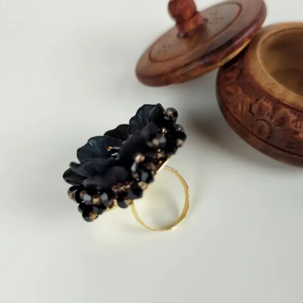 Blossom band floral finger ring