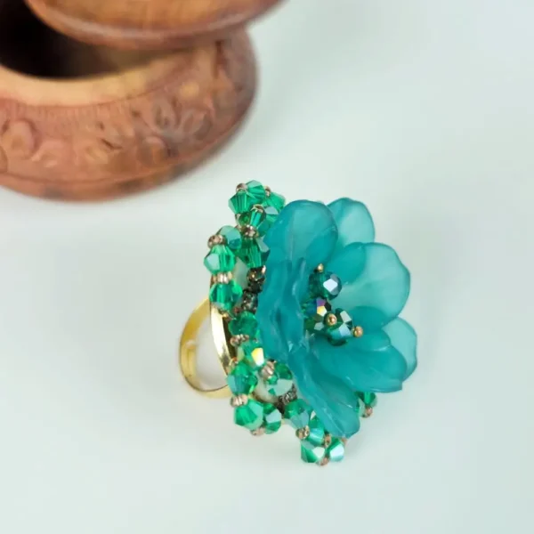 Petal promise floral finger ring